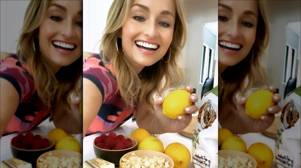 Giada De Laurentiis holding a lemon