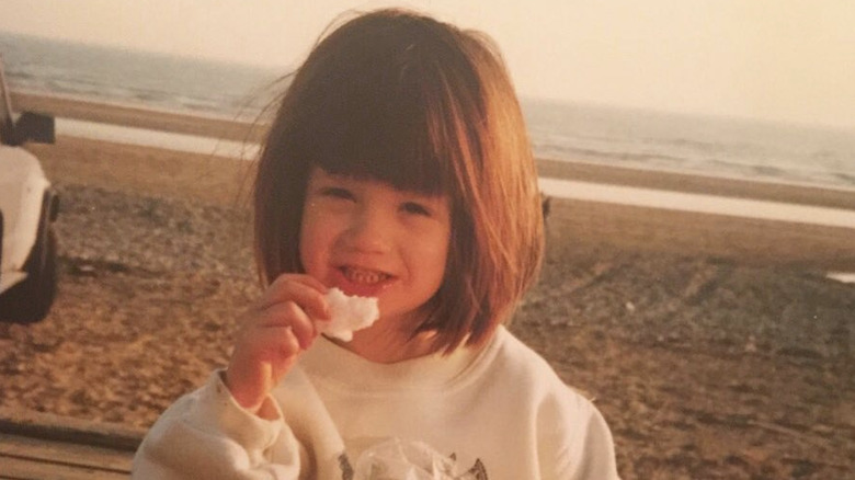 Harry Potter star Bonnie Wright as a child