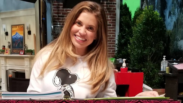 Danielle Fishel on the set of Sydney to the Max