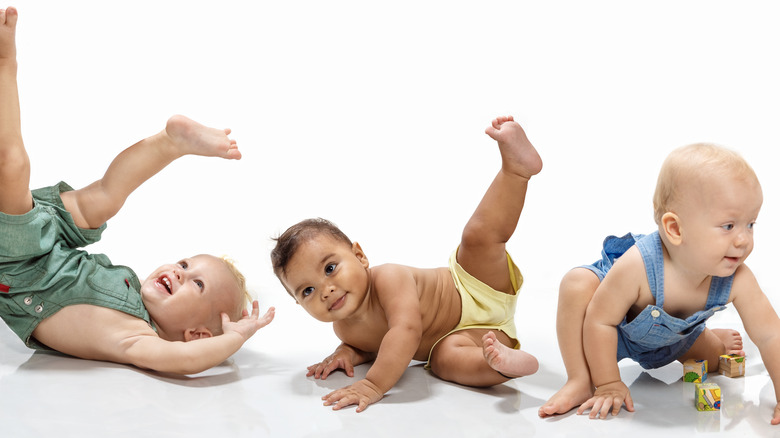 Happy babies dancing