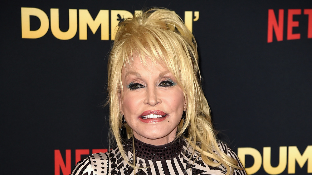 Dolly Parton at the Dumplin' premier in 2017