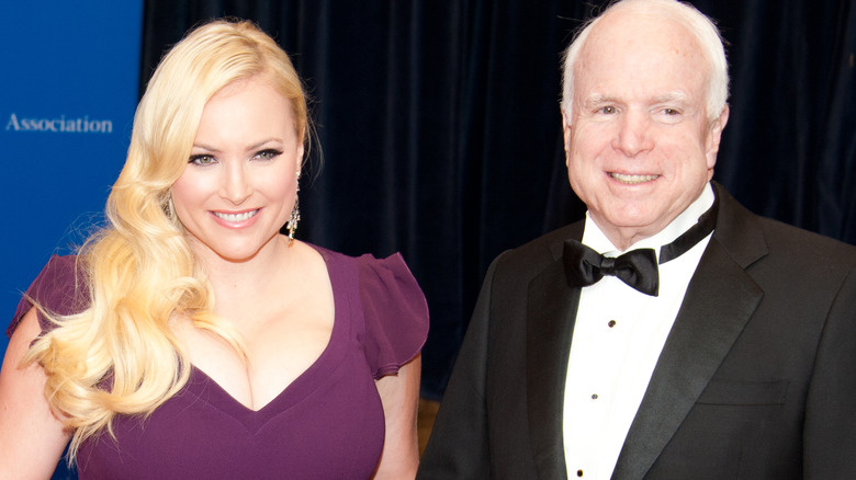 Meghan and John McCain posing together in 2014