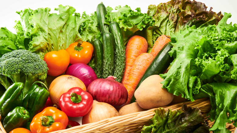 A basket of vegetables