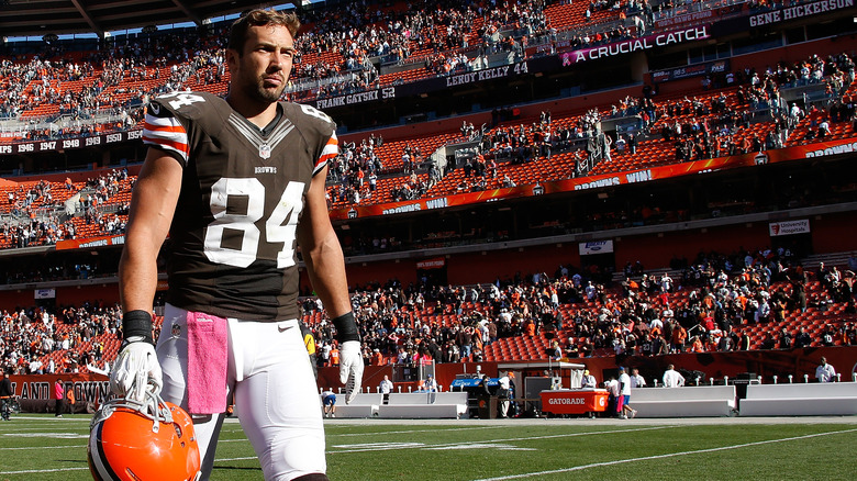 Jordan Cameron walking in a stadium