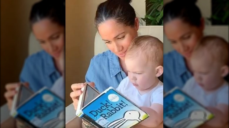 Meghan Markle and Archie reading