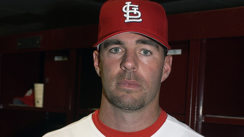 Jim Edmonds in his baseball uniform