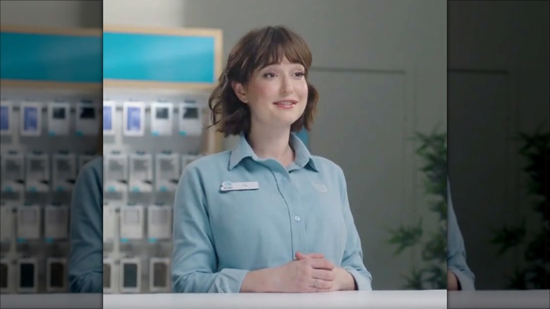 Milana Vayntrub as Lily Adams in an AT&T commercial