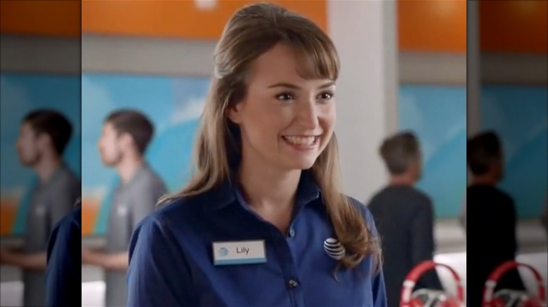 Lily Adams in an AT&T commercial