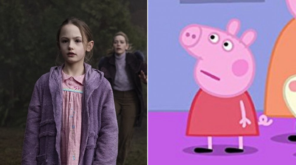 Amelie Bea Smith as Flora in The Haunting of Bly Manor and Peppa Pig