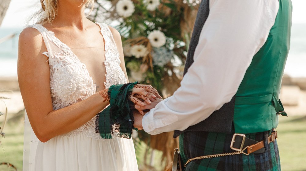 Scottish bride and groom