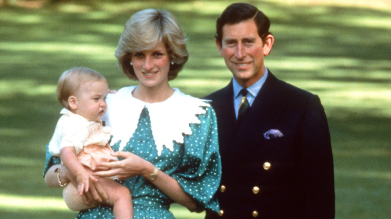 Princess Diana with Prince Charles and Prince William