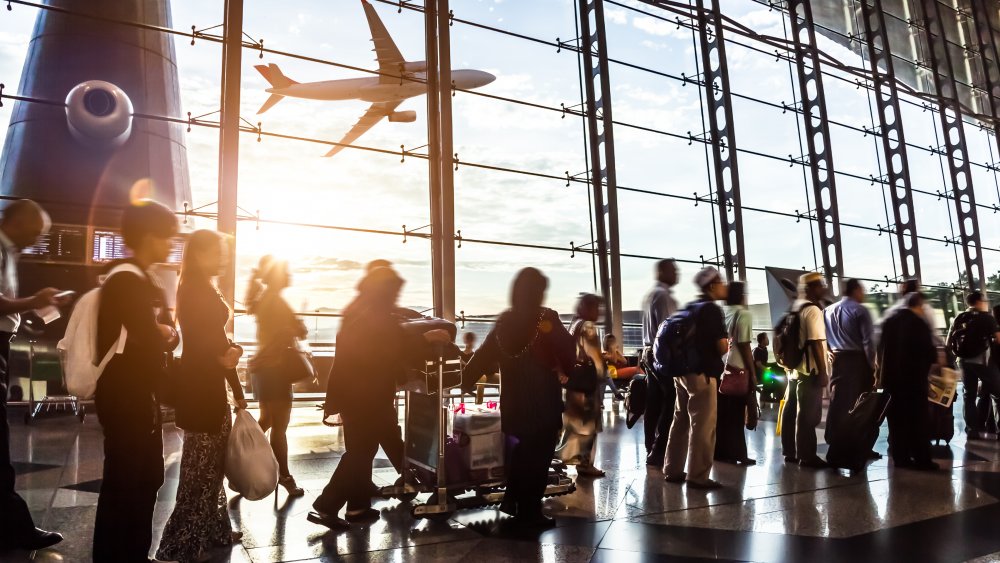 Travelers at an airport