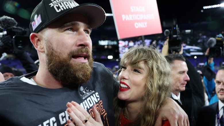 Taylor Swift and Travis Kelce together