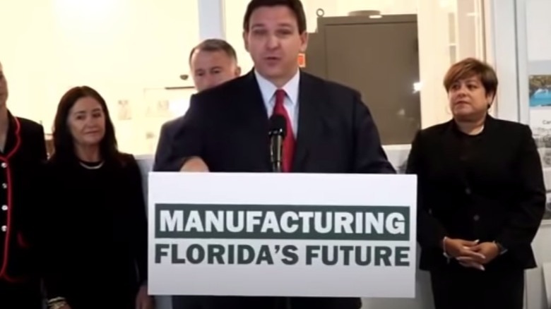 Ron DeSantis speaking about tech manufacturing