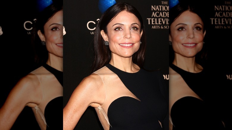 Bethenny Frankel wearing a black dress