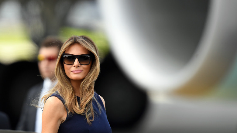 Melania Trump wearing sunglasses