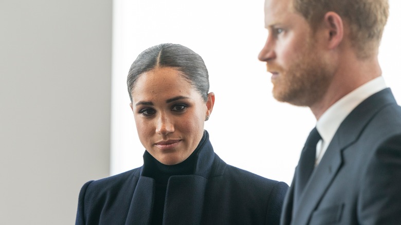 Meghan Markle and Prince Harry standing