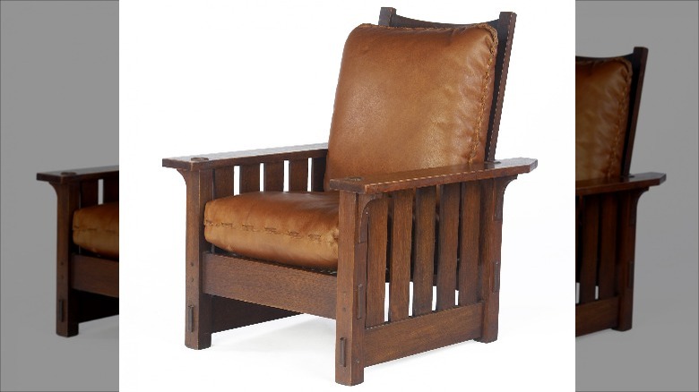 Arts and crafts-style wooden chair
