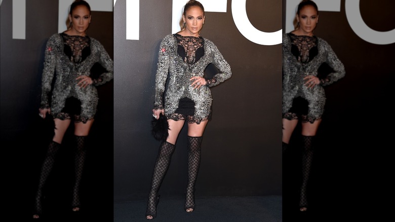 Jennifer Lopez poses at Tom Ford Autumn/Winter 2015 Womenswear Collection Presentation in Los Angeles (2015)