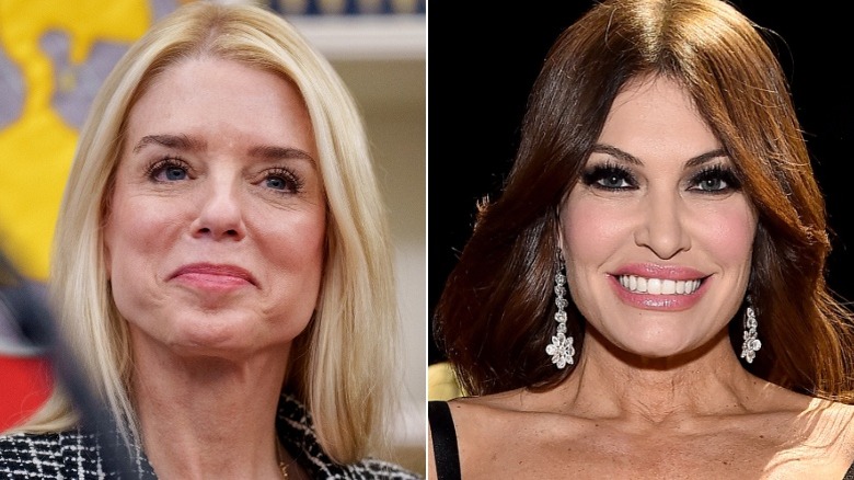 Split image of Pam Bondi and Kimberly Guilfoyle