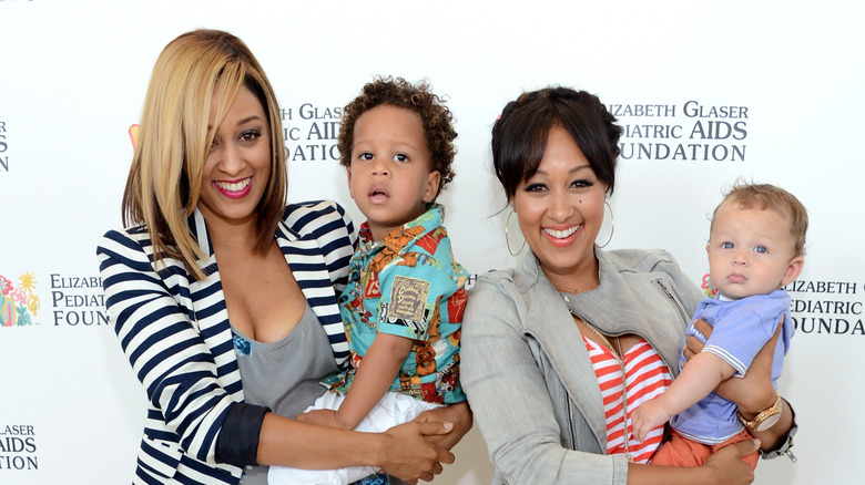 Tia and Tamera Mowery with kids