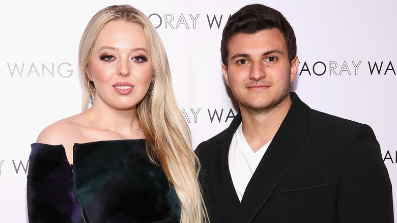 Tiffany Trump Michael Boulos posing