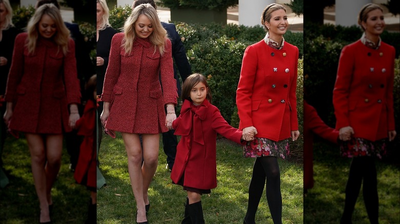 Tiffany and Ivanka Trump smiling with Arabella