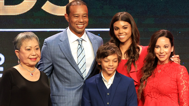 Tiger Woods with family