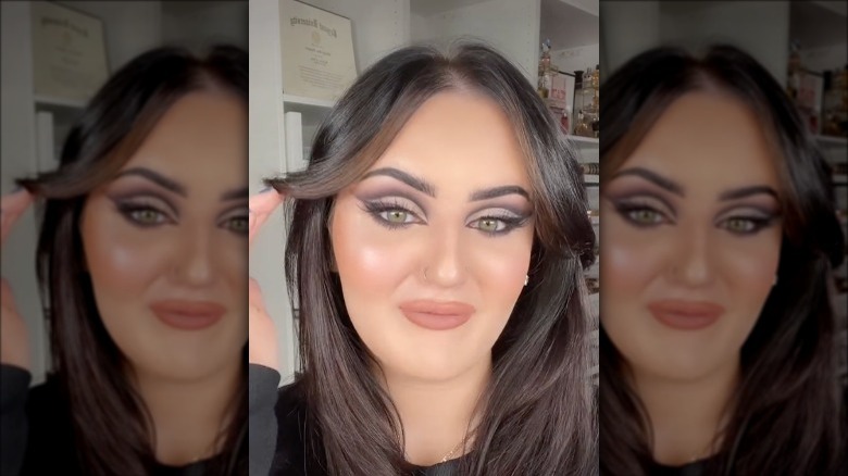 Mikayla Nogueira on TiKTok full face favorites tutorial