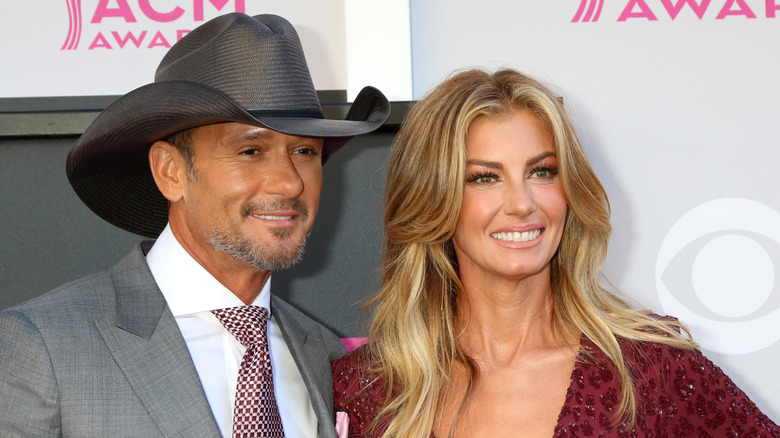 Tim McGraw and wife Faith Hill at an event.