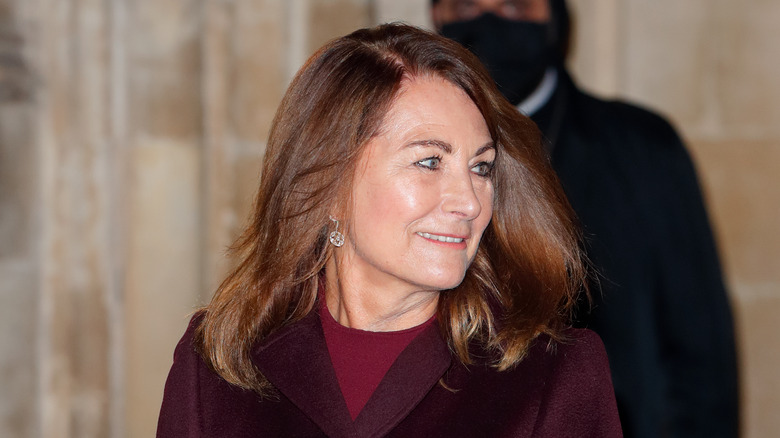 Carole Middleton turning her head