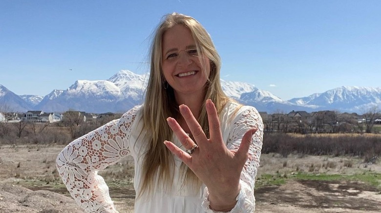 Christine showing off ring