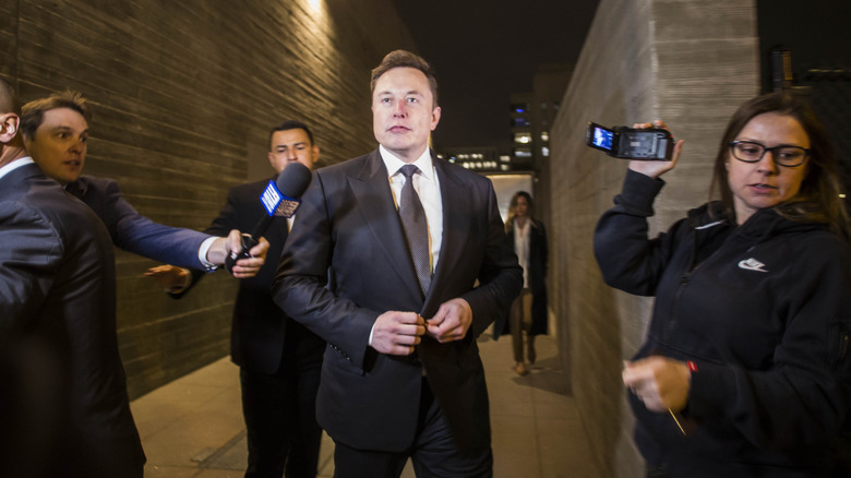 Elon Musk at court in California in December 2019