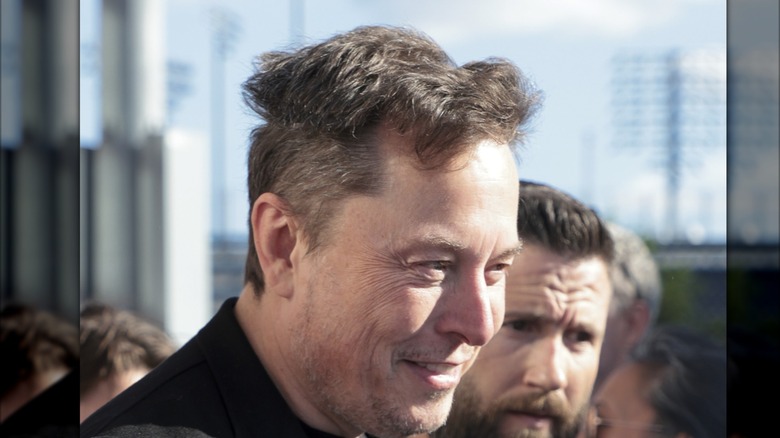 Elon Musk short choppy hair