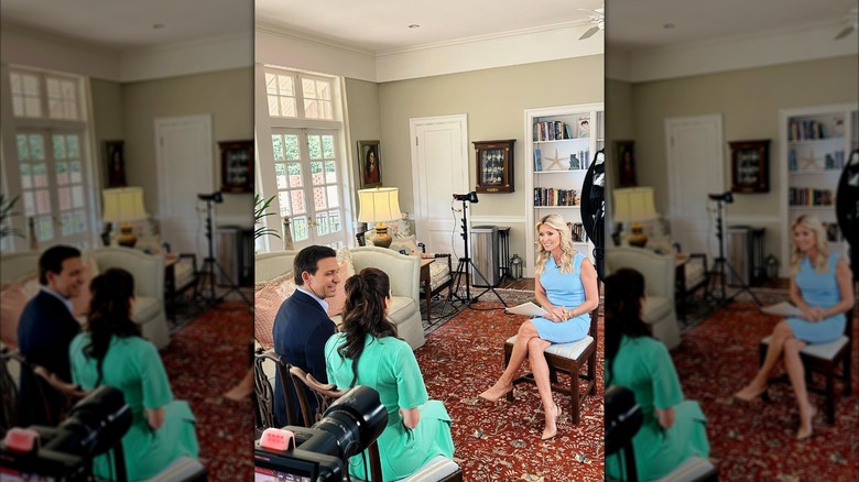 Ainsley Earhardt interviewing Ron DeSantis and Casey DeSantis