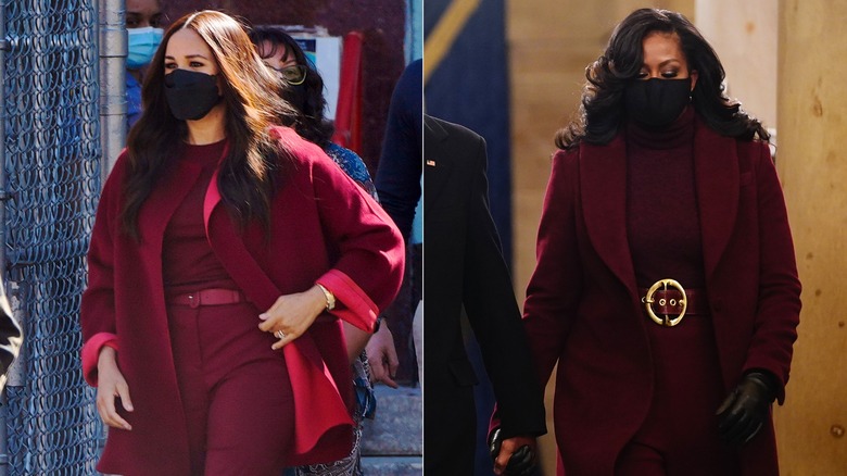 Meghan Markle and Michelle Obama wearing suits