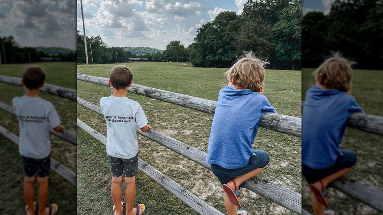 Israel and Samuel Dillard looking at pasture