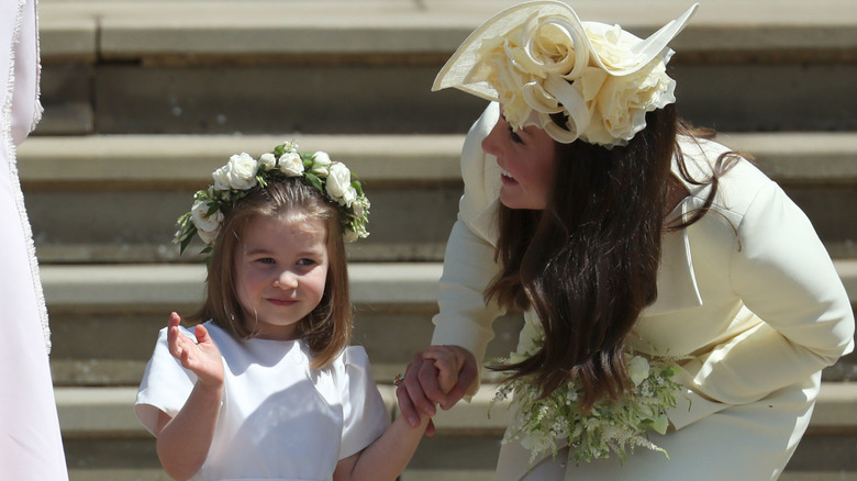 Kate Middleton with Charlotte at wedding