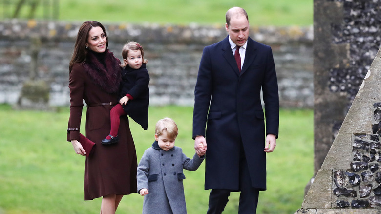 Prince and Princess of Wales with children