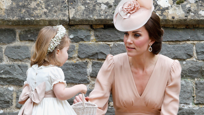 Kate Middleton speaking to daughter 