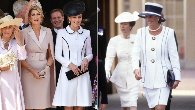 Kate/Diana white dresses 