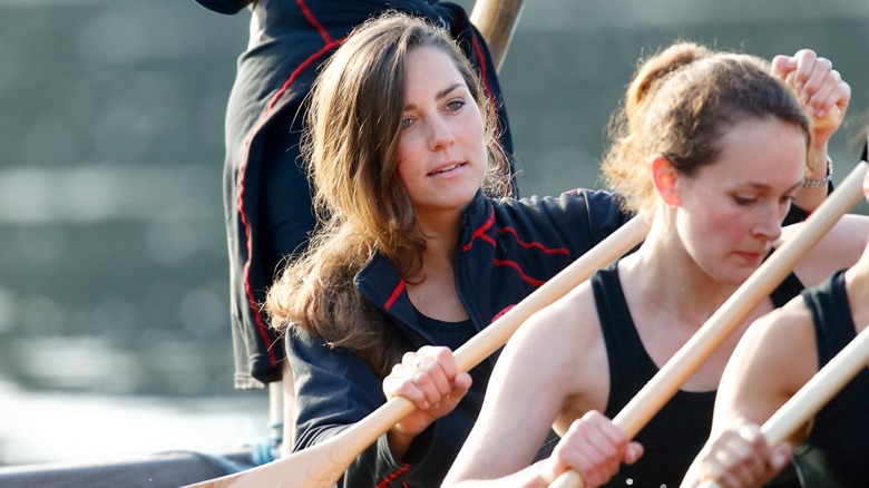 Kate Middleton rowing