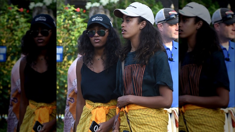 Sasha and Malia Obama out together