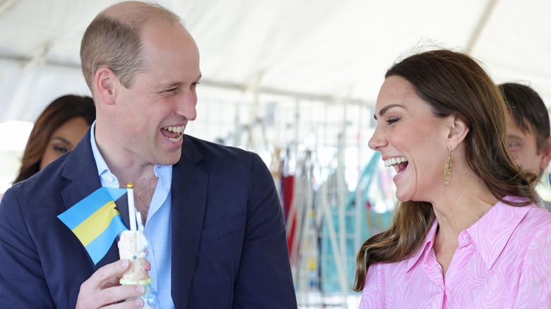 Prince William and Kate Middleton laughing