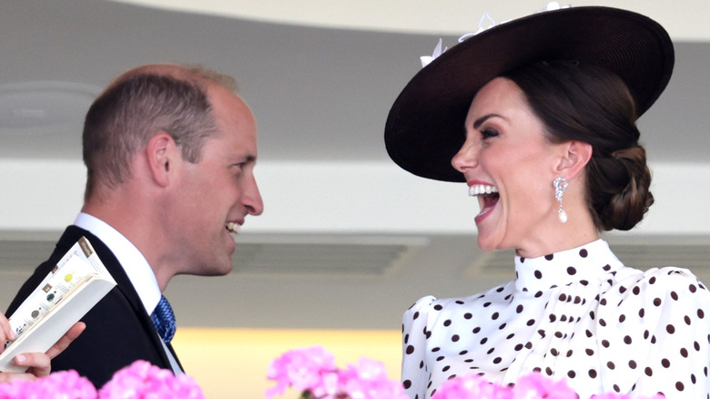 Kate Middleton and Prince William speaking