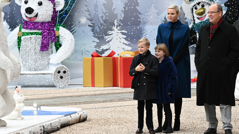 Charlene with Albert and kids