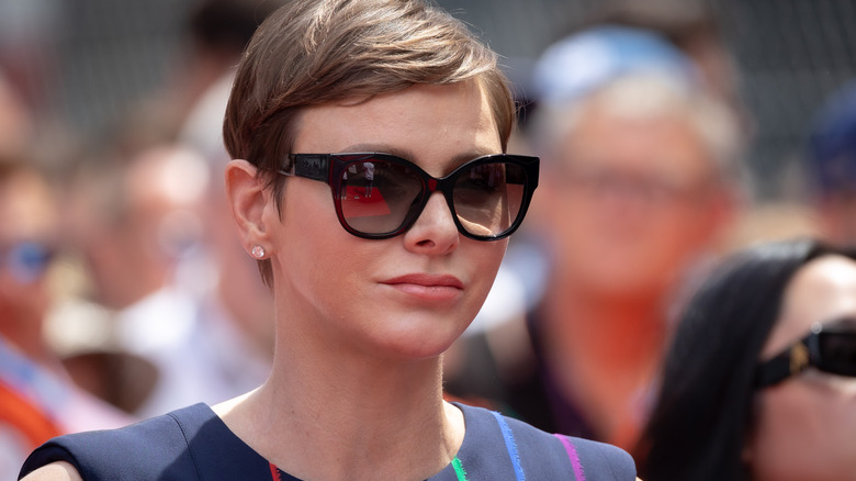 Princess Charlene in glasses