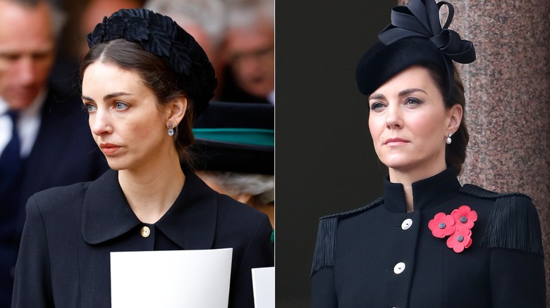 Rose Hanbury and Kate Middleton black outfits