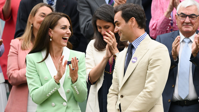 Kate and Roger Federer at Wimbledon 2023 