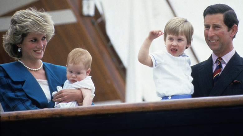 Diana, Harry, William, and Charles